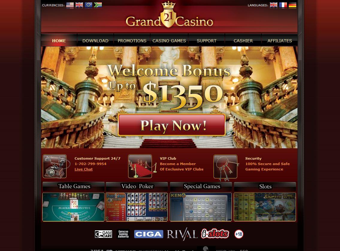 Гранд Казино (Grand Casino) Казахстан – честная игра с крупными выигрышами